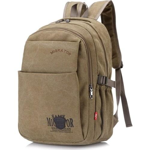 Korean Version of Wash Canvas Womens Bag Mens Leisure Travel Shoulder Bag Students Large-capacity Computer Backpack