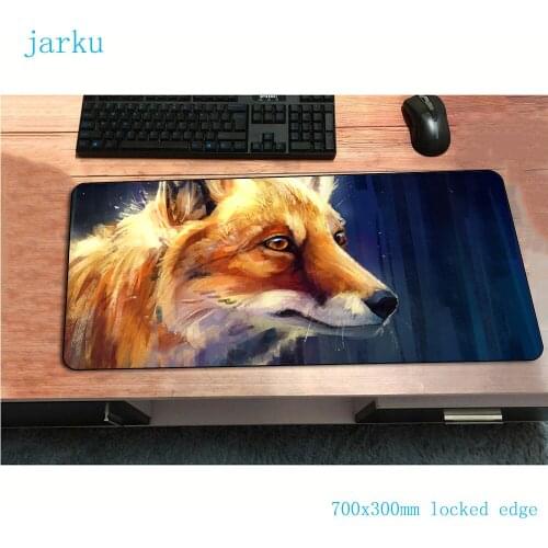 Fox mouse pad gamer HD pattern mousepad rubber desk mat 700x400x4mm gaming accessories pc cool new keyboard mat oversized