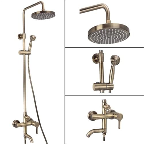 L15196 - Luxury Wall Mounted Bronze Color Brass Shower Rail Bar