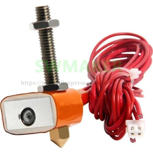 SWMAKER MK8 Hotend Kit 12V 40W for MK8 extruder for DIY 3D printer 1.75 filament 0.3mm nozzle