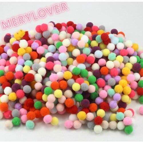 New 100 Pcs/lot 20mm Plush Multicolour DIY Decoration Pompon Pompom Ball Fur Ball Crafts Party Favors Festival Events Supplies