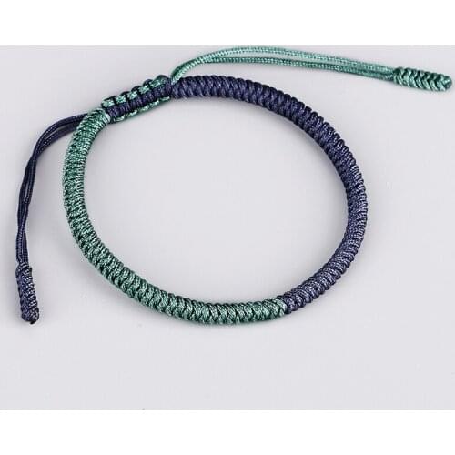 Original Tibetan Buddhist Handmade Mix Colors LUCKY Knots Rope Bracelet Men Size Adjustable Buddhism Blessed Bracelet For Women