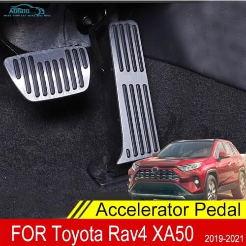 Fit For RAV4 XA50 2019 2020 2021 Aluminium Alloy Car Accelerator Pedal Brake Non Slip Cover Film Case Pads Trim Accessories