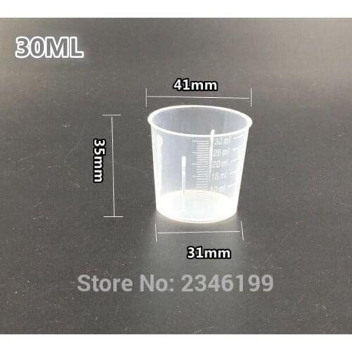 10ML/30ML 10g/30g 100pcs/Lot Translucent Measuring Cups With Scale ,Oral Solution Plastic Cups