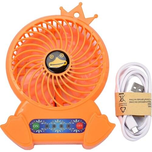 Portable Fan Air Cooler Mini Desk USB Fans with LED Light