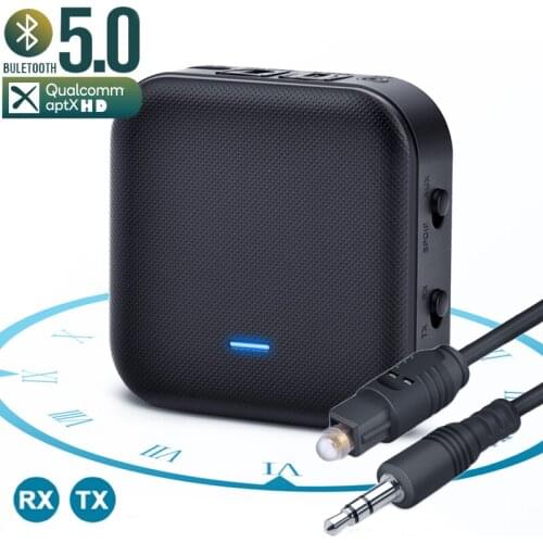 Bluetooth Receiver 5.0 aptX HD 3.5mm Jack Aux Wireless Music Adapter for TV Car Optical Fiber Bluetooth 5.0 Audio Transmitter