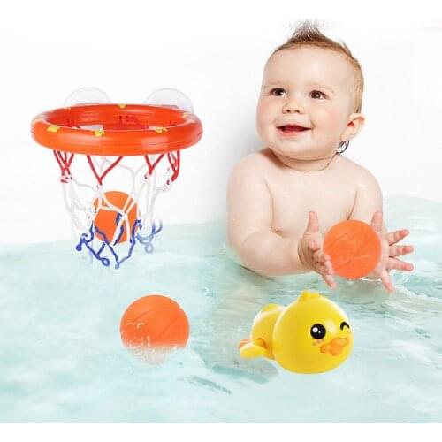 Bath Suction Cup Shooting Basketball Hoop With 3 Ball Bathroom Shower Toy Kid Bathtub Water Play Set For Children