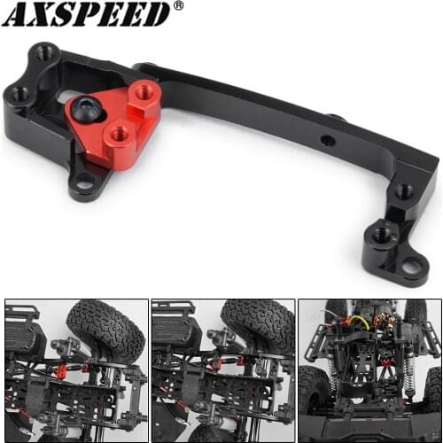 AXSPEED Aluminum 1/10 Servo Mounting Bracket in Black for SCX10 90046 RC Car