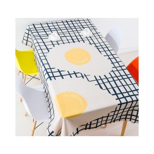 Modern European style coffee table cloth linen tablecloths cover towels thick rectangular antependium decoration fried eggs
