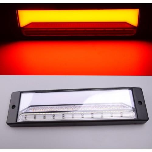 Universal Car Right IP68 3W Clear Lens 147LED Halo Neon Flowing Turn Signal Brake Tail Light Plastic