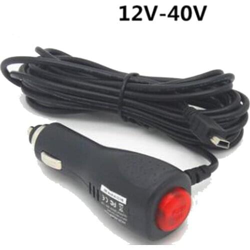 USB Charger Adapter with Switch For Auto Car DVR Camera GPS Navigation Input 12V - 40V Ouput 5V 2A Cable Length 3.5m Universal