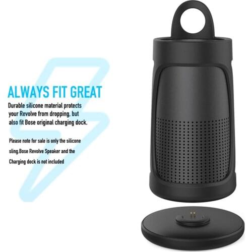 High Quality Silicone Carry Case Protector Holder Sling Cover For BoseSoundLink Revolve Plus Support drop shipping