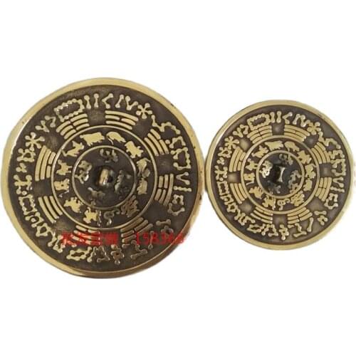 Pure copper twelve zodiac mirror bronze mirror eight diagrams mirror family decorations