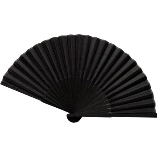 1pcs Chinese Style Black Vintage Hand Fan Folding Fans Dance Wedding Christmas Party Favor Chinese Dance Party Folding Fans