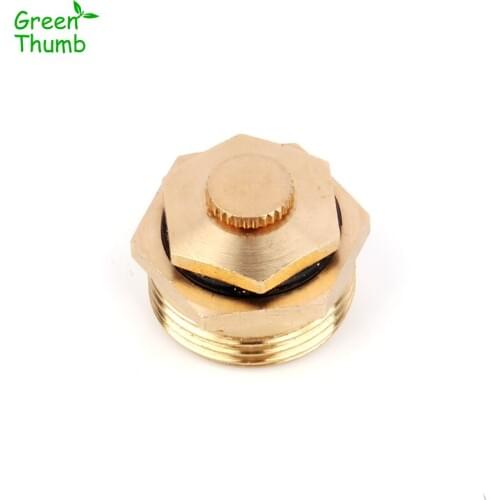 1pc Green Thumb Brass Refraction Sprinkler 3/4 Inch Male Thread Brass Mist Nozzle Roof Cooling Water Saving 4-Hole Micro-Sprayer