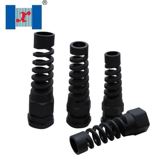 10 PCS/lot Nylon Plastic PA Spiral Cable Gland Anti-Bending M12 3-6.5mm Strain Relief Protector For Wire Glands