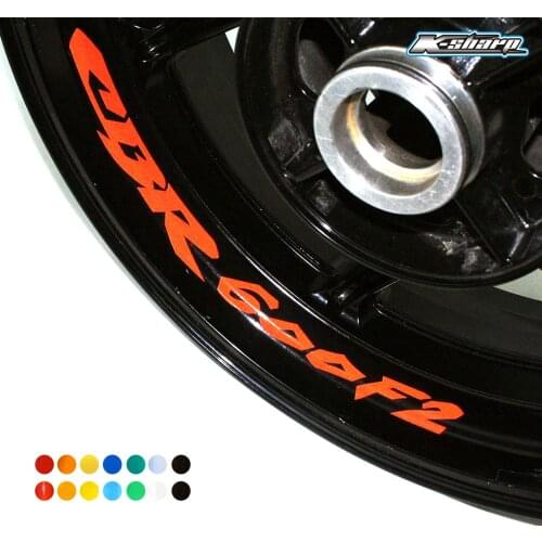 8 X custom CBR600F2 inner rim decoration decals wheel reflective sign Stickers stripes For HONDA CBR 600F2