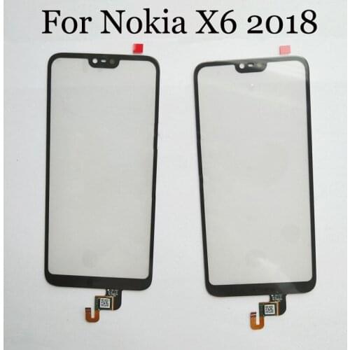 A+Quality For Nokia X6 2018 TouchScreen Digitizer Sensor For Nokia X 6 2018 NokiaX6 Touch Screen Glass panel With Flex Cable