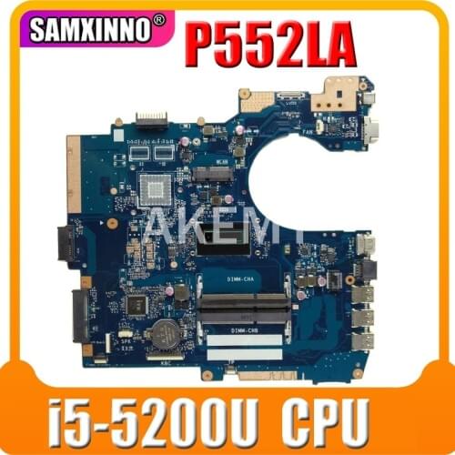 Akemy For Asus P552LA P552L P552LA P552LJ PRO552L P2520LA P2520LJ Notebook Laptop motherboard mainboard W/ i5-5200U SE23Y CPU