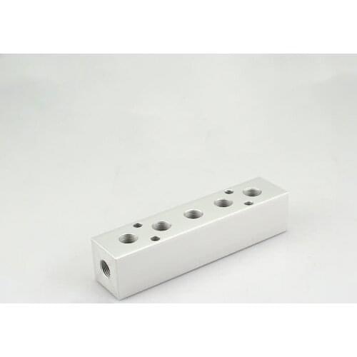 1/8" BSP Female 25x25mm Aluminium Pneumatic Fitting Quick Connector Gas Distributor Manifold Block Splitter For Air Compressor
