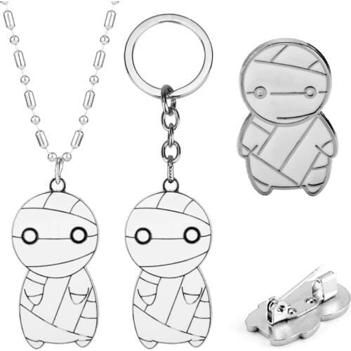 Anime Miira no Kaikata Mii-kun How to keep a mummy Keyring Key Chain Enamel Charm Pendant Necklace Alloy Keychain Jewelry