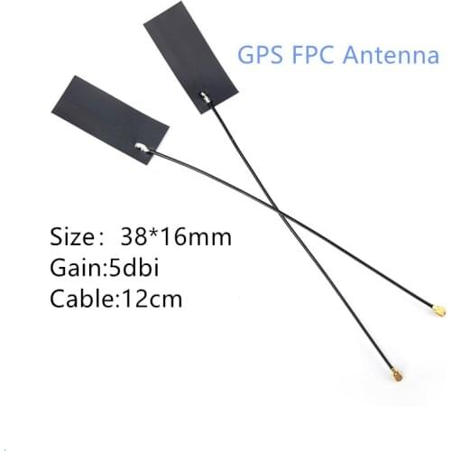GPS FPC antenna internal passive patch 5dbi gain omnidirectional antenna IPEX u.fl interface MHF4 connector 12cm cable