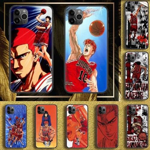 Anime Slam Dunk Phone Case Cover Hull For iphone 5 5s se 2 6 6s 7 8 12 mini plus X XS XR 11 PRO MAX black art hoesjes fashion