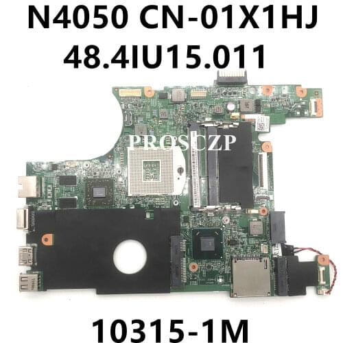 Free shippig for 14R N4050 CN-01X1HJ 01X1HJ 1X1HJ Laptop Motherboard HM67 48.4IU15.011 W/ 216-0809024 GPU 100% Full Tested