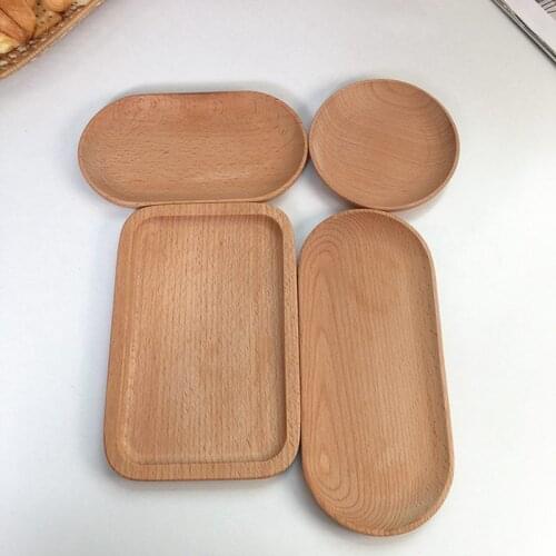Wooden Serving Tray Bread Plates Fruit Organizer Tea Coffee Snacks Food Storage Dish Table Platter