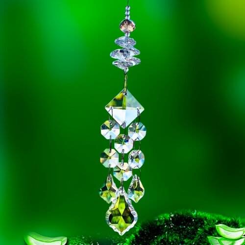 Handmade Chandelier Parts Suncatcher Maple Crystal Prism Rainbow Maker Hanging Bead Curtains Pendant Window Home Garden Decor