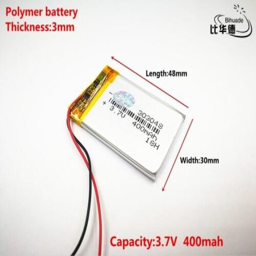 Good Qulity 3.7V,400mAH,303048 Polymer lithium ion / Li-ion battery for TOY,POWER BANK,GPS,mp3,mp4