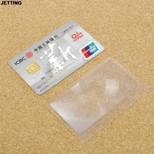 JETTING 10pcs Transparent Credit Card 3 X Magnifier Magnification Magnifying Fresnel LENS Drop Shipping