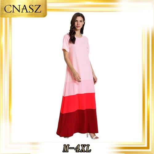 Moroccan Kaftan Large Size Womens Clothing Abaya Dubai Fashion Stitching Autumn Arab Musulman Femme Dress