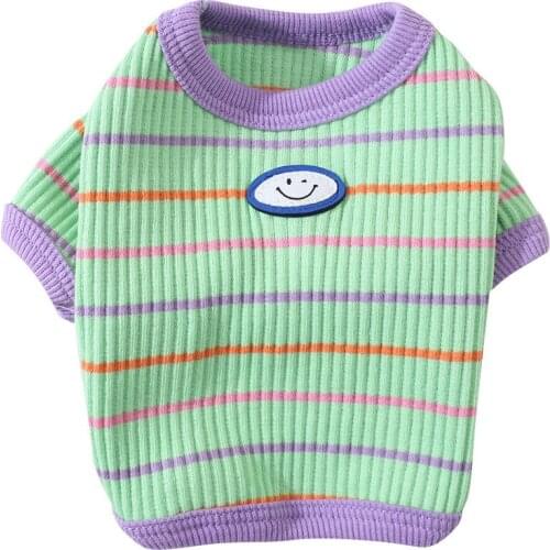 Cute Stripe Shirt Dog Clothing For Small Dogs Teddy York Autumn Knitting Sweaters Puppy Warm Clothes French Bulldog Cats Costume