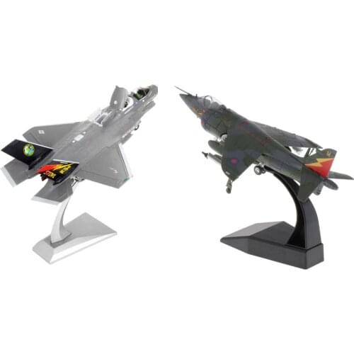 2pcs 1/72 British Jet Fighter + F-35B Plane Diecast Aircraft Model