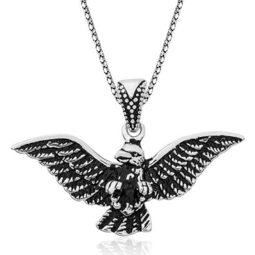 Real Silver 925 Jewelry Silver Eagle Men 'S Necklace