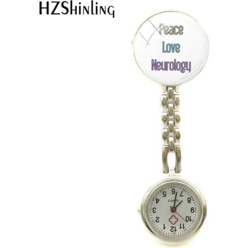 2018 New Peace Love Neurology Nurse Watch Neuro Nurse Watches Round Glass Dome Cabochon Handmade Photo Jewelry