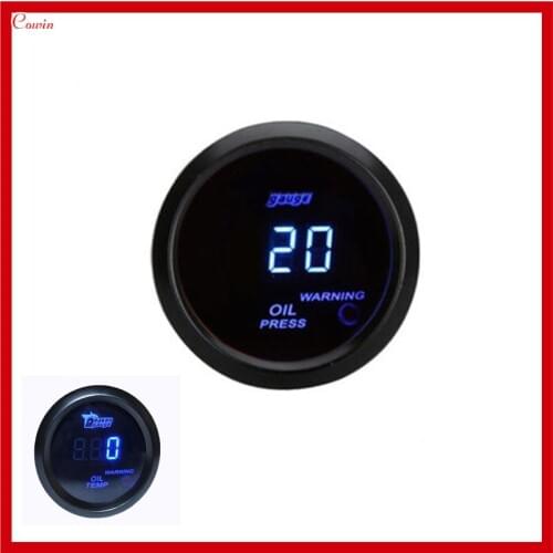 New Universal 2" 52mm Black Auto Car Digital LED Oil Pressure Gauge Oil Pressure Meter
