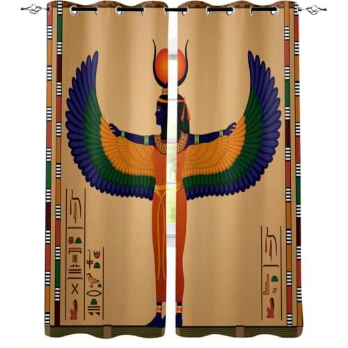 Egyptian Goddess Windows Curtains For Living Room Bedroom Decorative Kitchen Curtains Drapes Treatments