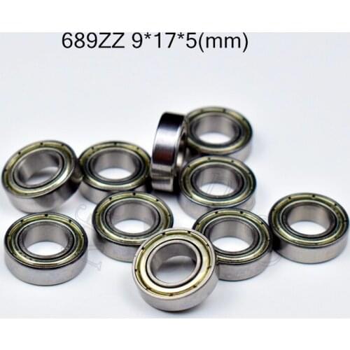 689zz 9*17*5(mm) 10pieces bearing metal sealed free shipping ABEC-5 chrome steel miniature bearings hardware Transmission Parts