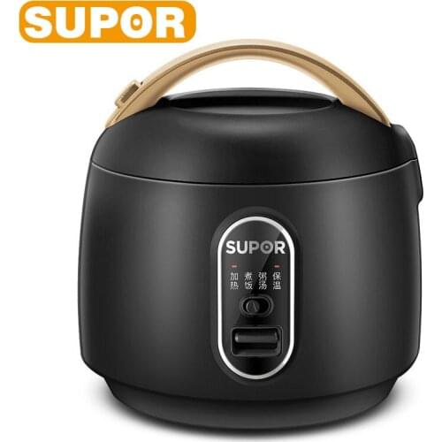 SUPOR Rice Cooker Student Dormitory Household Mini 1.6L Rice Cooker Multifunctional Automatic Heat Preservation Black
