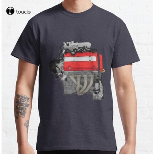 H22 Engine Sticker Civic Type R Vtec Dohc H22 H23 H22A H22A2 Prelude Classic T-Shirt Cotton Tee Shirt