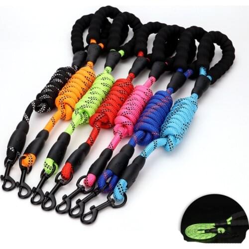 Reflective Dog Leash 7 Color Nylon Leashes for Medium/Large Dogs Collar Leashes Lead Rope For Labrador Rottweiler smycz dla psa