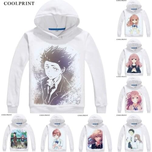 A Silent Voice Hoodies Hooded Hoodie Manga Koe no Katachi The Shape of the Voice Shoya Ishida Shoko Nishimiya Cosplay Sweatshirt