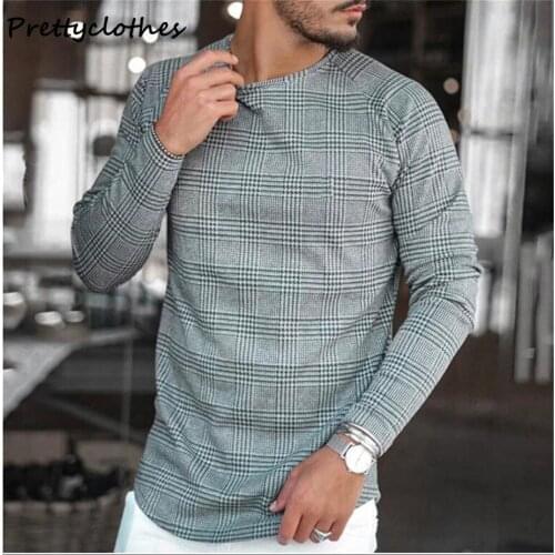 Spring And Autumn Men Slim Pullover Long-Sleeved T-Shirt MenS Round Neck Striped Bottoming Shirt Compassionate Male Clothing