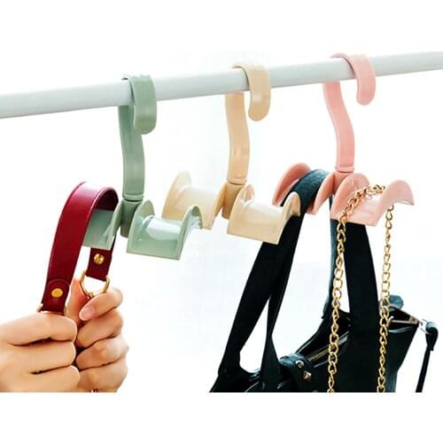 Rotated Storage Rack Multifunction Wardrobe Organizer Tie Coat Closet Hanger Bag Hanger Without Punch