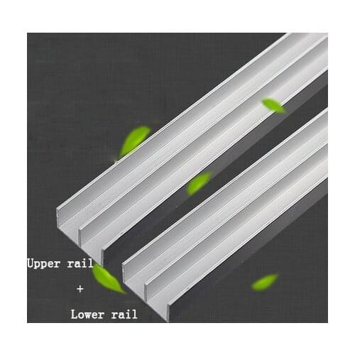 Groove Aluminium alloy Glass sliding door Slide way track Chute pulley Glass backing Guide Bottom smoothing Free wheel