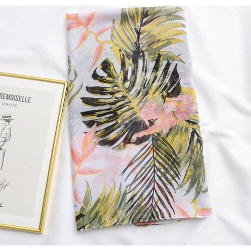 Ladies Fashion Wheat Floral Glitter Fringe Viscose Shawl Scarf High Quality Print Soft Pashmina Stole Foulard Muslim Hijab Sjaal