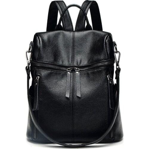 Women Backpack Genuine Leather Vintage School bags for Teenagers Girls Female Backpacks Women Travel Bags ochilas mujer new C560