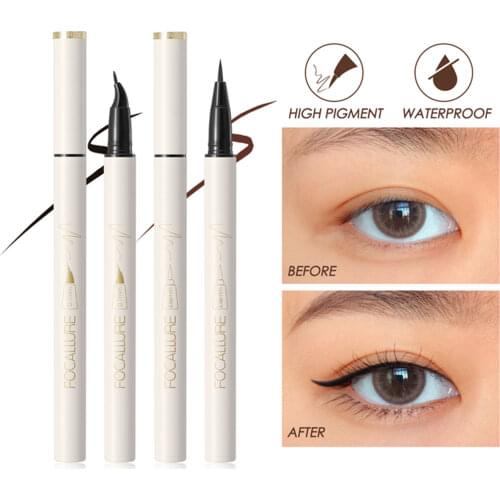 FOCALLURE Liquid Eyeliner Pencil Long Lasting Waterproof Easy To Wear High Pigment Eye Liner Pen Eye Beauty Makeup Tools